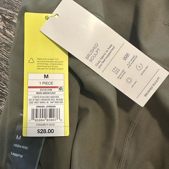 NWT Women's - All In Motion Brushed Sculpt Moss Green High-Rise Leggings, medium - Picture 8 of 9